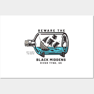 Beware the Black Middens River Tyne Design Posters and Art
